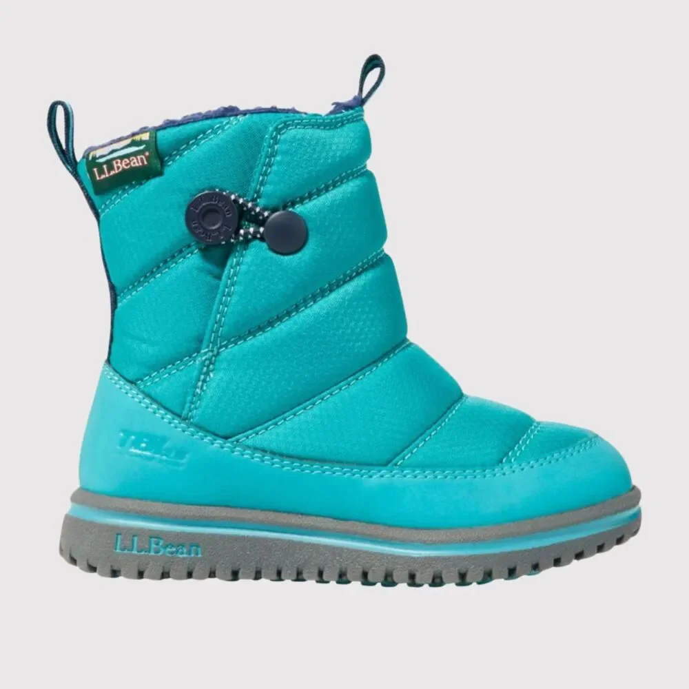 LL Bean Ultralight Kids Winter Boots Blue Quilted Insulated 200 Primaloft US 10